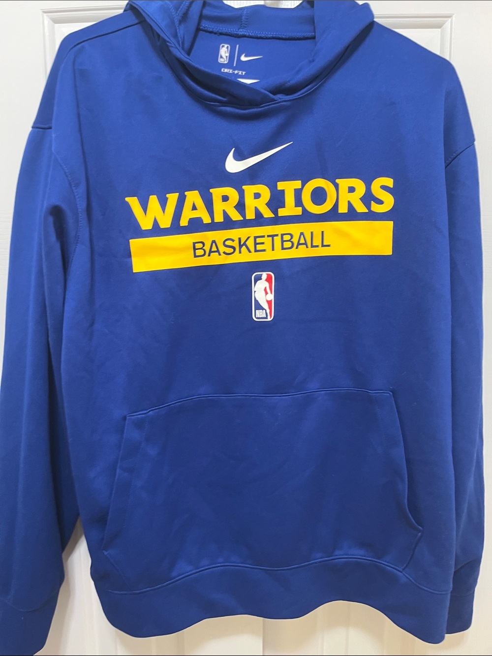 Nike Blue Warriors Basketball Zip-Up Sweater